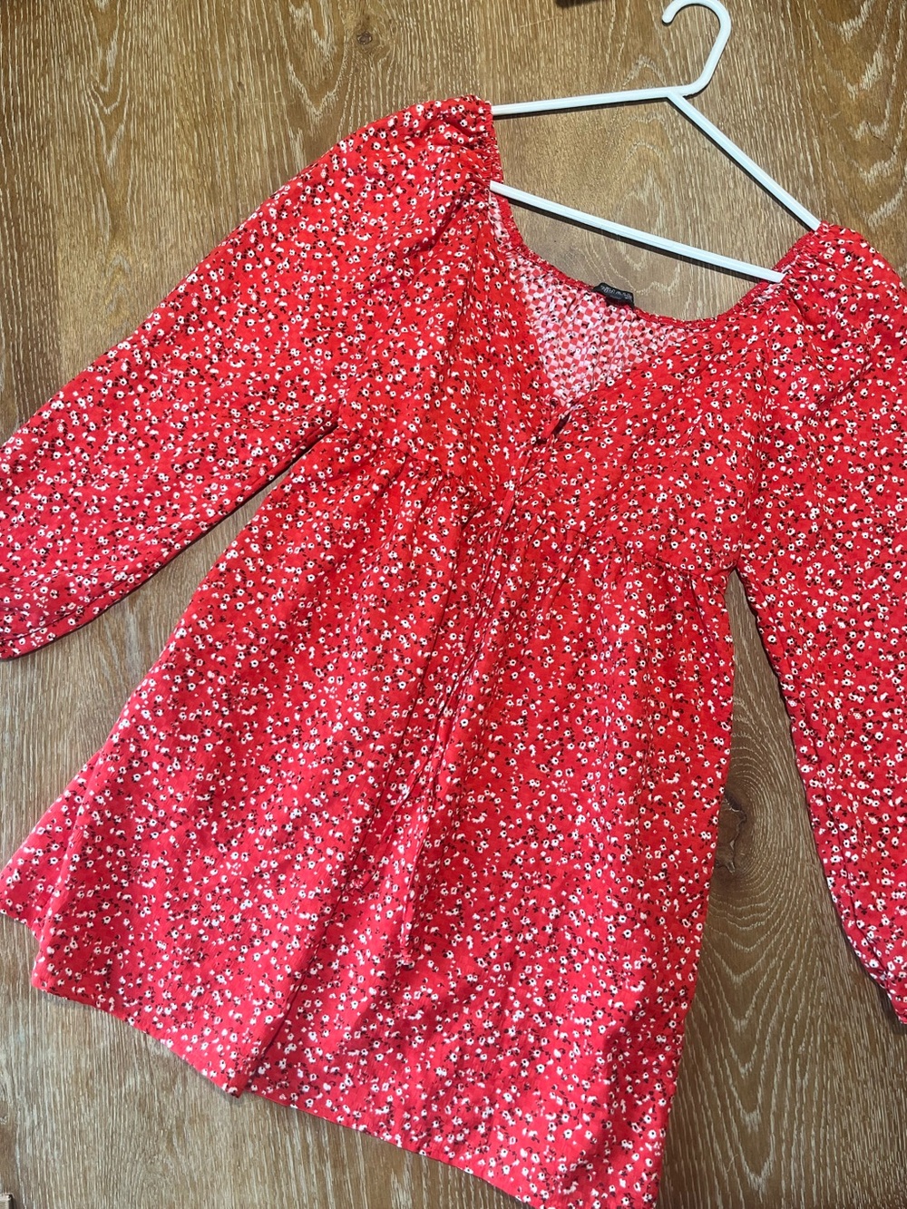 wild fable Red Floral Mixed-Print Dress